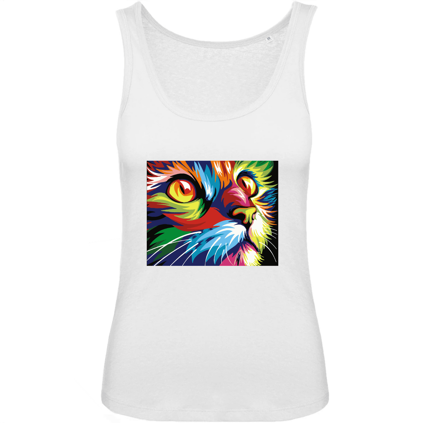 débardeur chat psychédélique