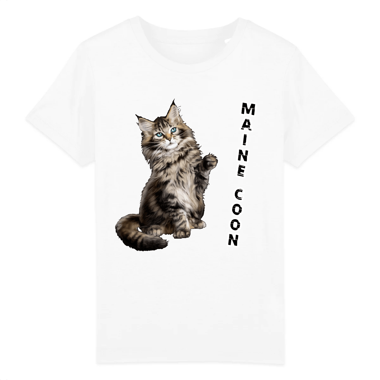 t-shirt chat maine coon enfant