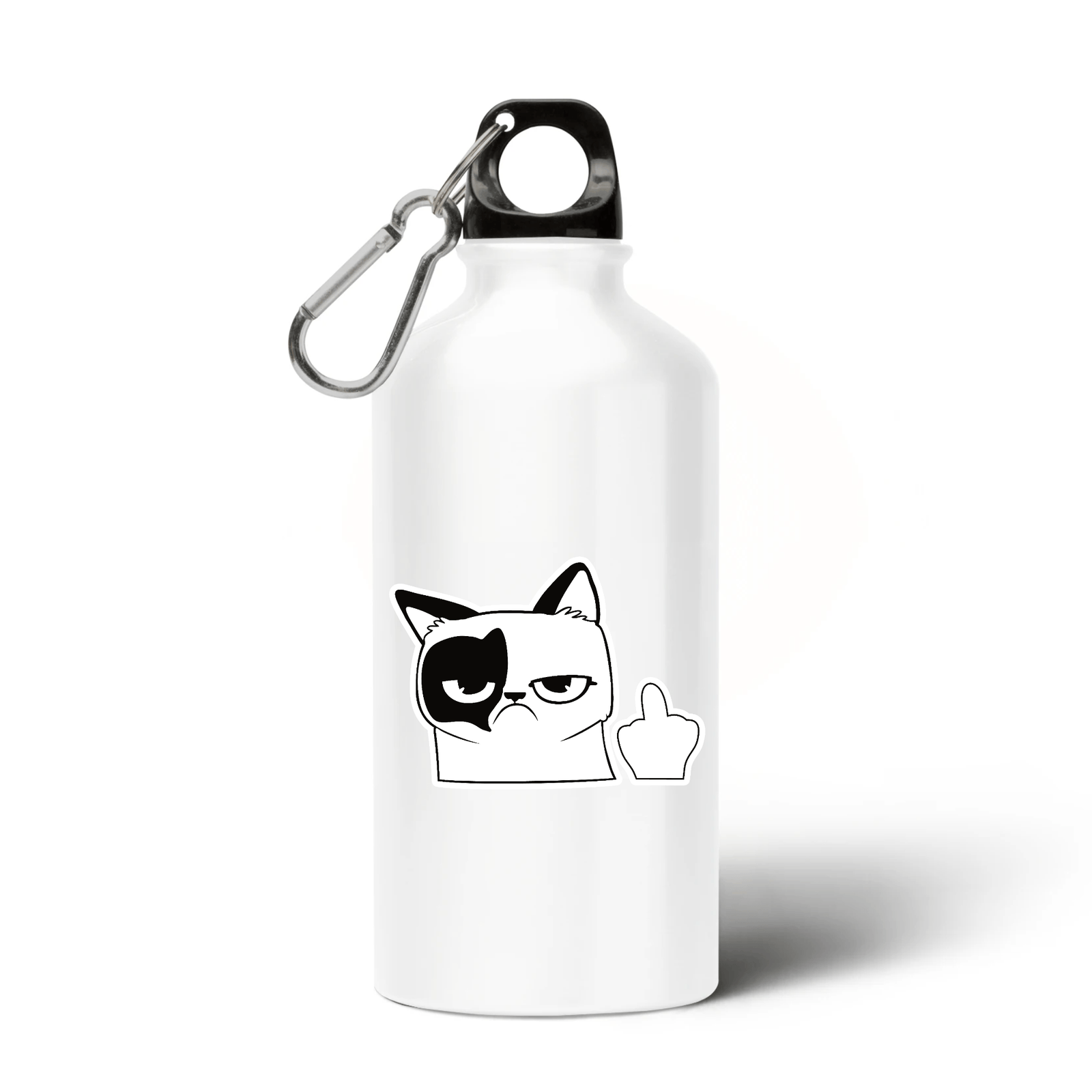 gourde chat doigt d'honneur