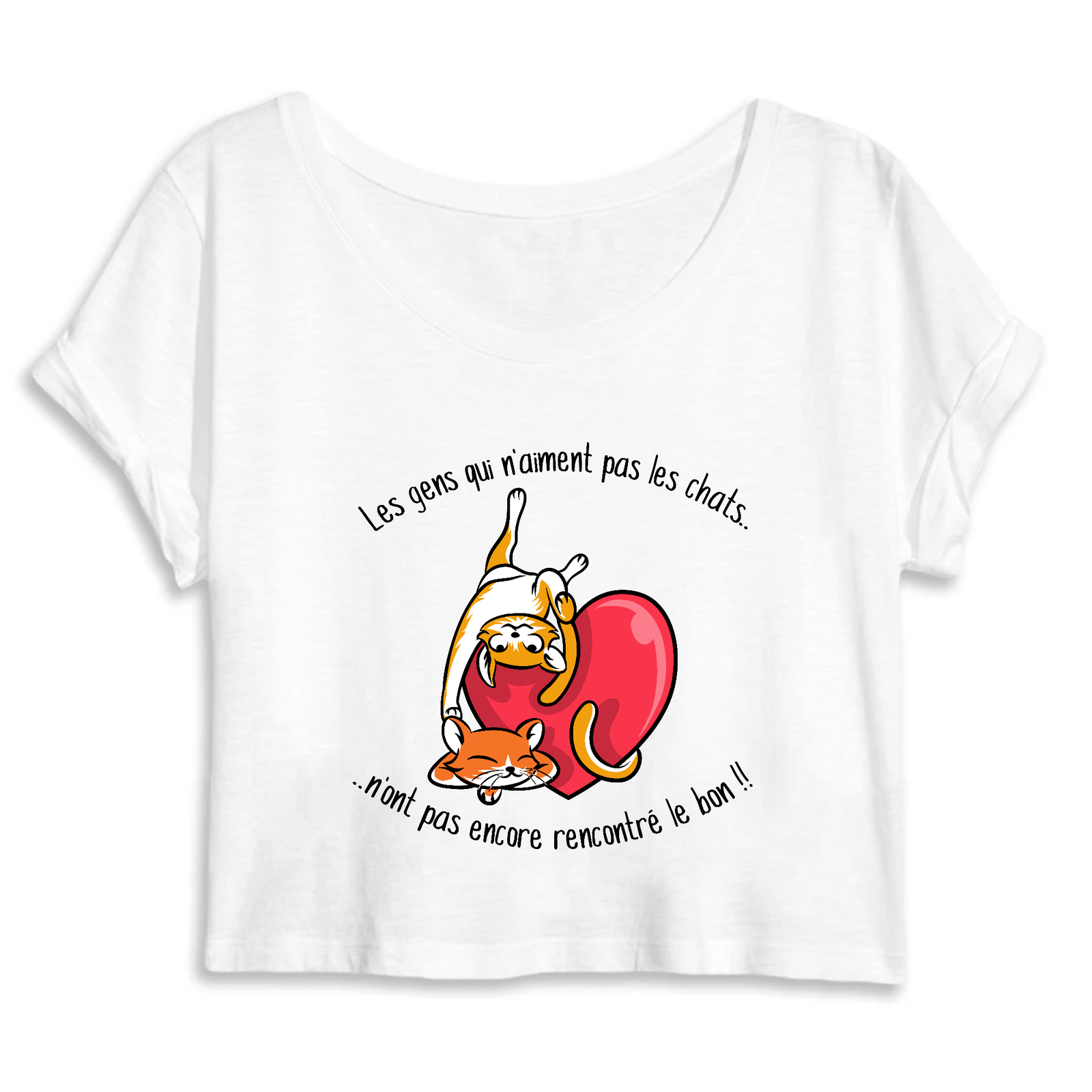 Crop-Top Chat les Gens qui n'aiment pas