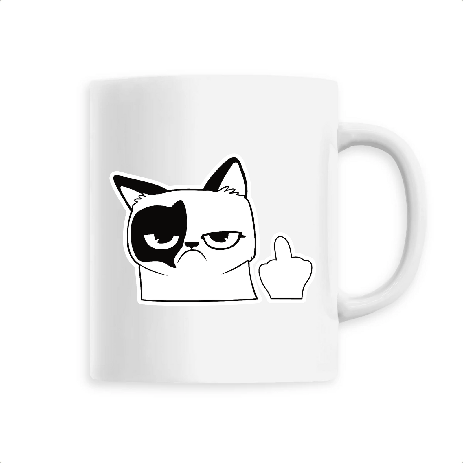 mug chat doigt