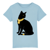t-shirt chat bastet enfant couleur bleu