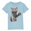 t-shirt chat chaton enfant couleur bleu