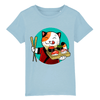 t-shirt chat sushi enfant couleur bleu