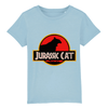 t-shirt jurassik park chat enfant couleur bleu