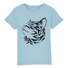 t-shirt motif chat enfant couleur bleu