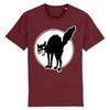 tee-shirt chat anarchiste couleur bordeaux