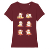 t-shirt chat japonais maneki neko couleur bordeaux