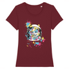 t-shirt space cat couleur bordeaux