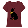 t-shirt chat bastet couleur bordeaux