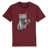 tee-shirt chat chaton couleur bordeaux