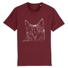 tee-shirt chat femme couleur bordeaux