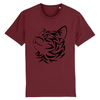 tee-shirt motif chat couleur bordeaux
