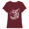 t-shirt motif chat couleur bordeaux