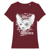 t-shirt chat sphynx couleur bordeaux