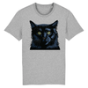 tee-shirt chat noir couleur gris