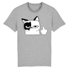 tee-shirt chat doigt couleur gris