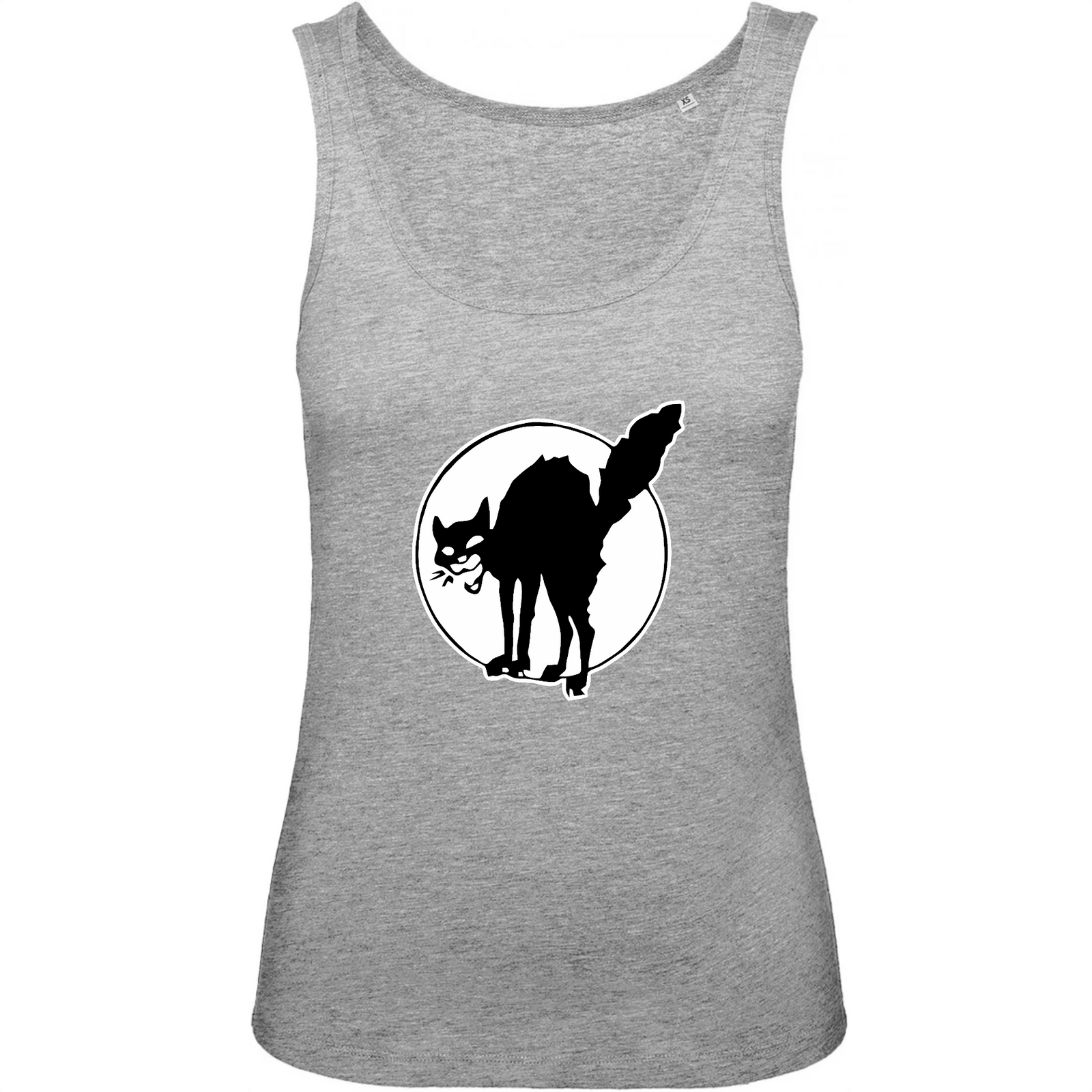 débardeur chat anarchiste couleur gris