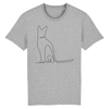 tee-shirt chat motif discret couleur gris