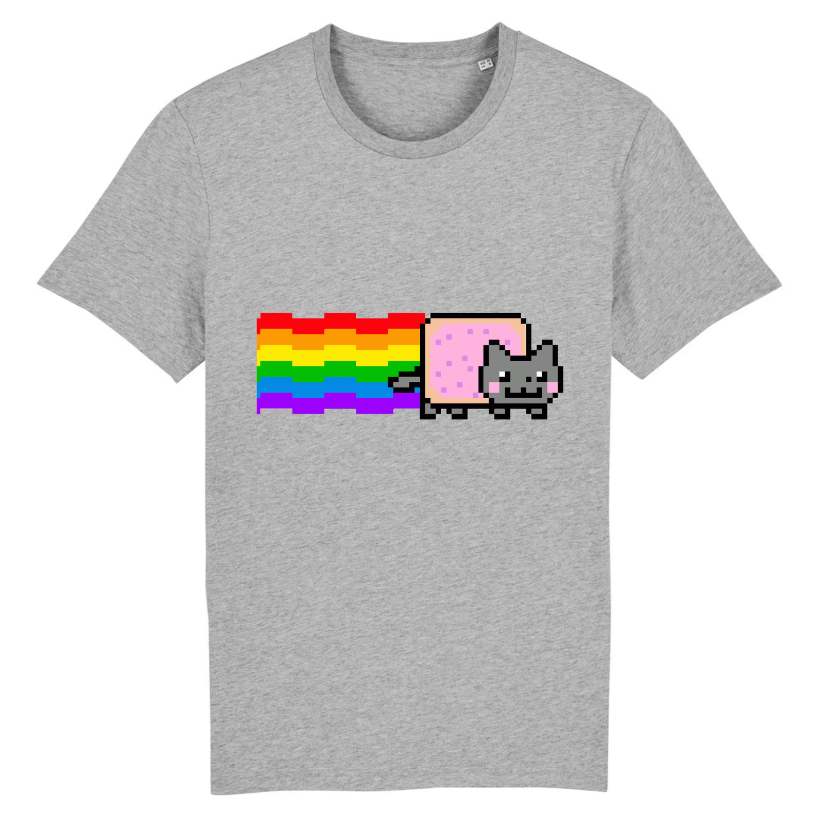tee-shirt nyan cat couleur gris