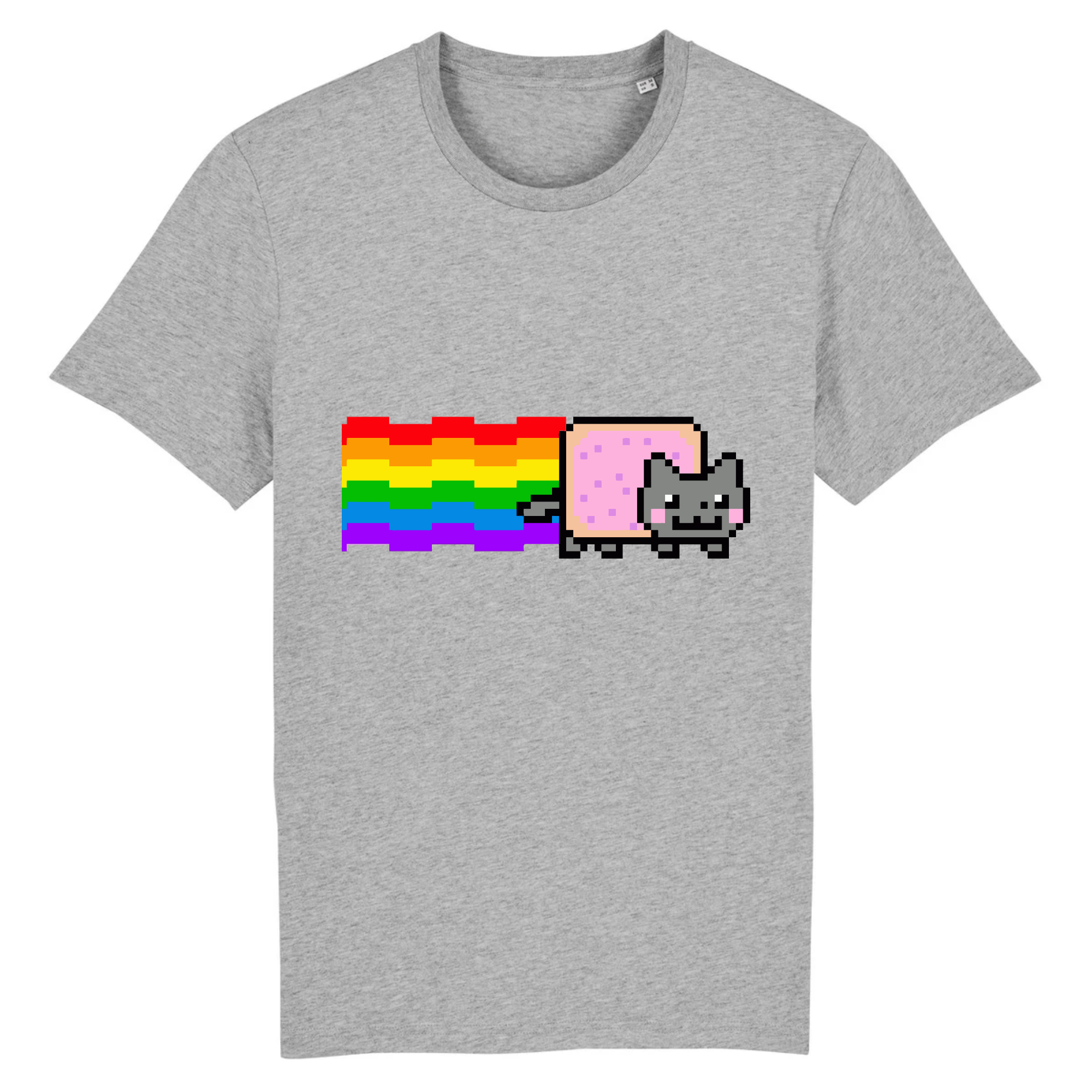 tee-shirt nyan cat couleur gris