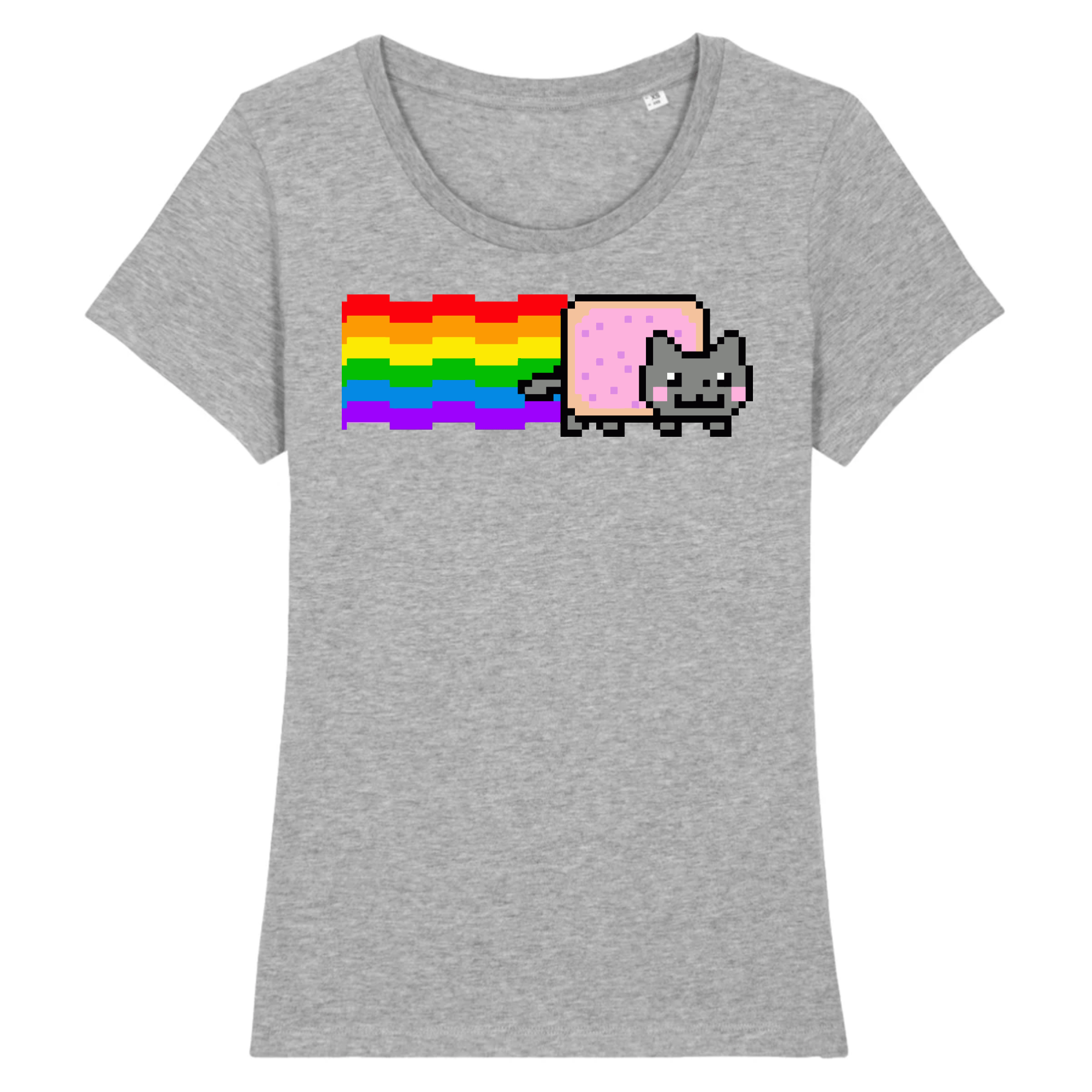 t-shirt nyan cat couleur gris