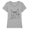 t-shirt chat dessin couleur gris