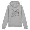 sweat chat dessin couleur gris