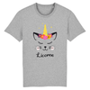 t-shirt chat licorne couleur gris