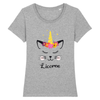 t-shirt chat licorne couleur gris