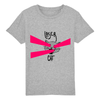 t-shirt chat laser enfant couleur gris