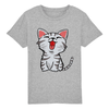 t-shirt petit chat enfant couleur gris