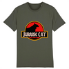 tee-shirt jurassic park chat couleur kaki