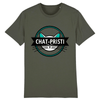 T-Shirt Chat-Pristi couleur kaki