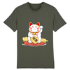 Tee-Shirt Chat Maneki Neko couleur kaki