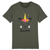 t-shirt chat licorne couleur kaki