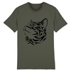 tee-shirt motif chat couleur kaki