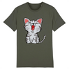 tee-shirt petit chat couleur kaki
