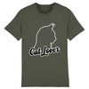 tee-shirt cat lover silhouette couleur kaki