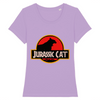 t-shirt chat jurassic park couleur lavande