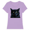 t-shirt chat noir couleur lavande
