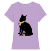 t-shirt chat bastet couleur lavande
