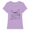 t-shirt chat dessin couleur lavande