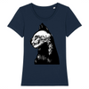 t-shirt chat tête de mort couleur marine