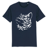 tee-shirt motif chat couleur marine