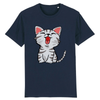 tee-shirt petit chat couleur marine