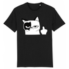 tee-shirt chat doigt couleur noir
