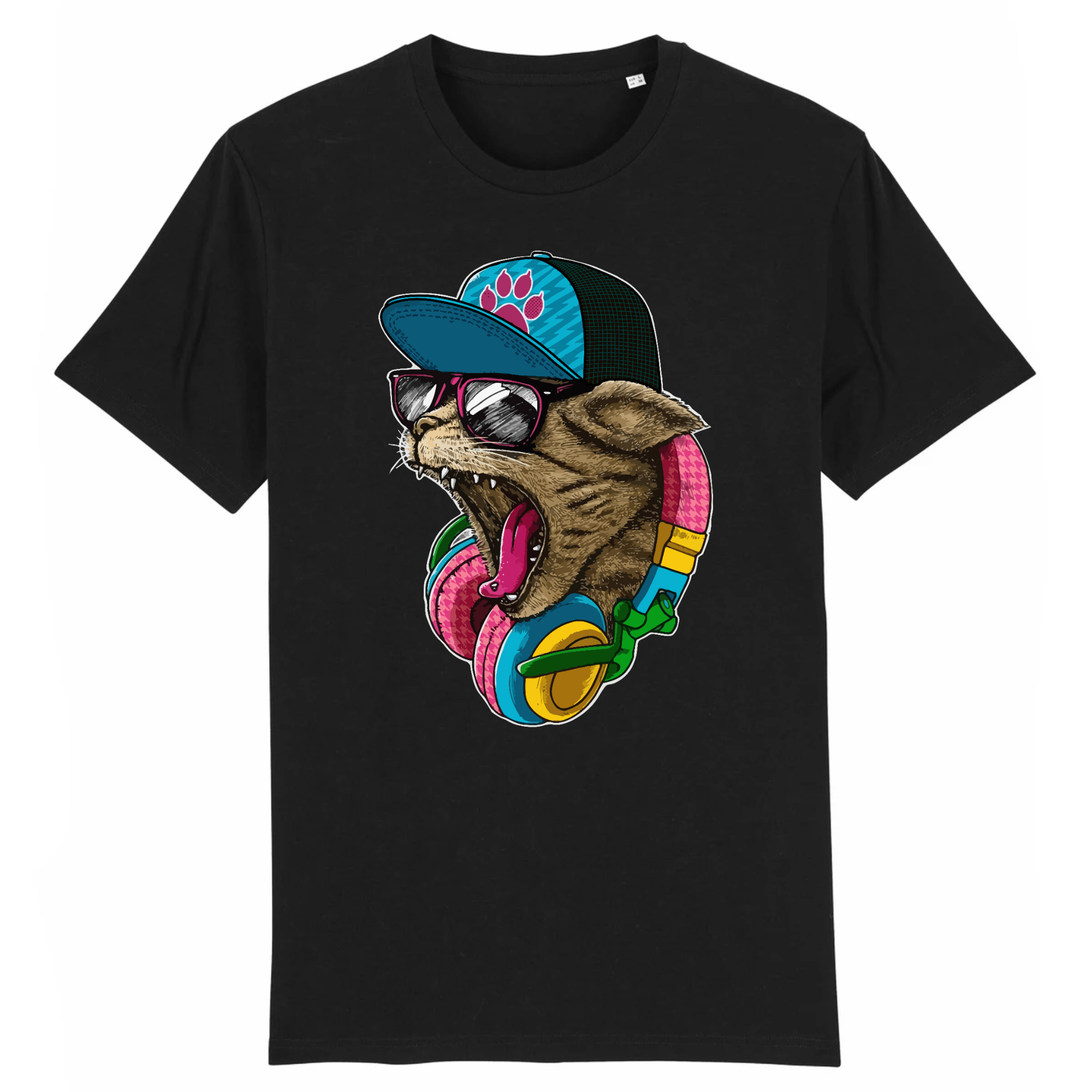 tee-shirt cool cat couleur noir