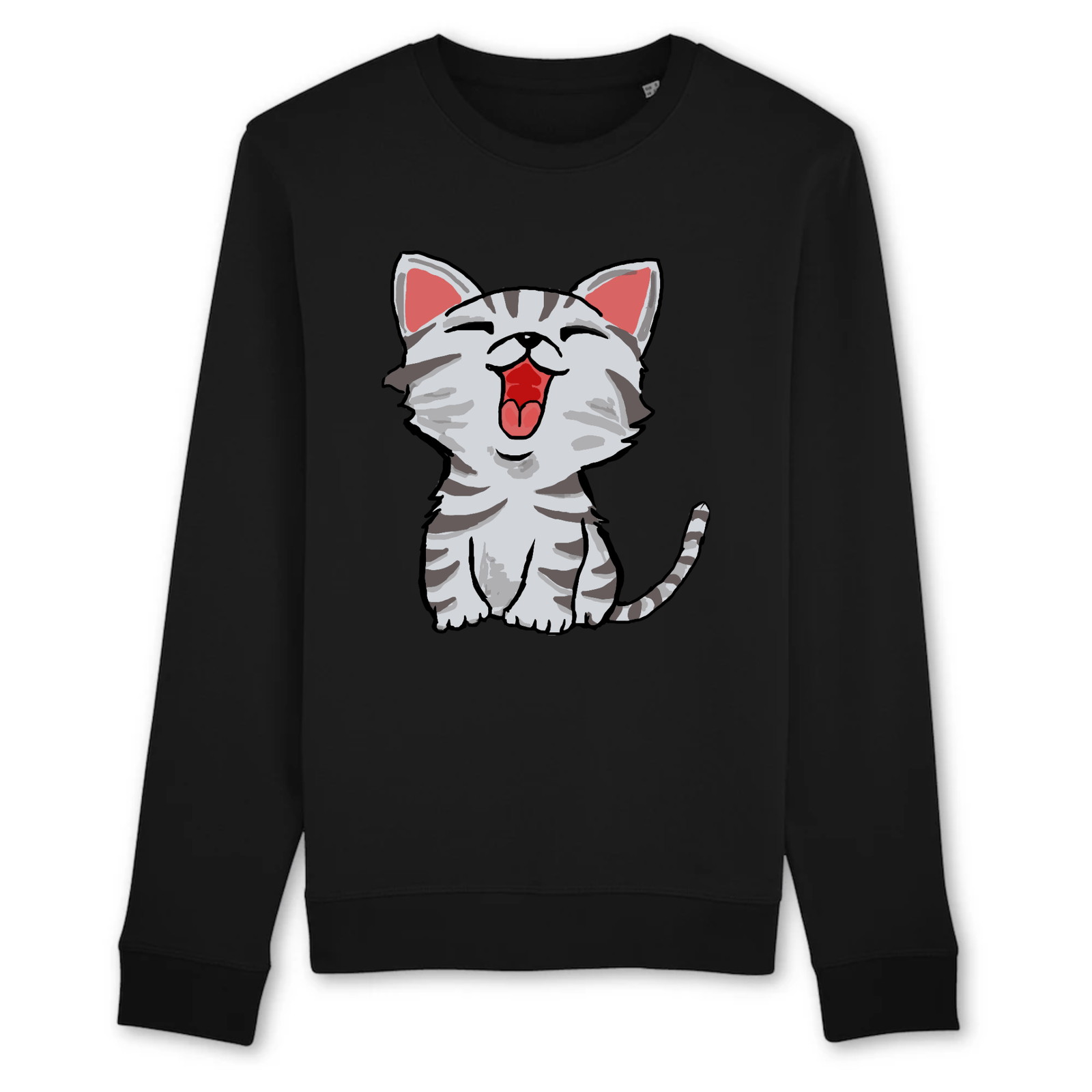 pull petit chat couleur noir