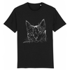 tee-shirt chat femme couleur noir